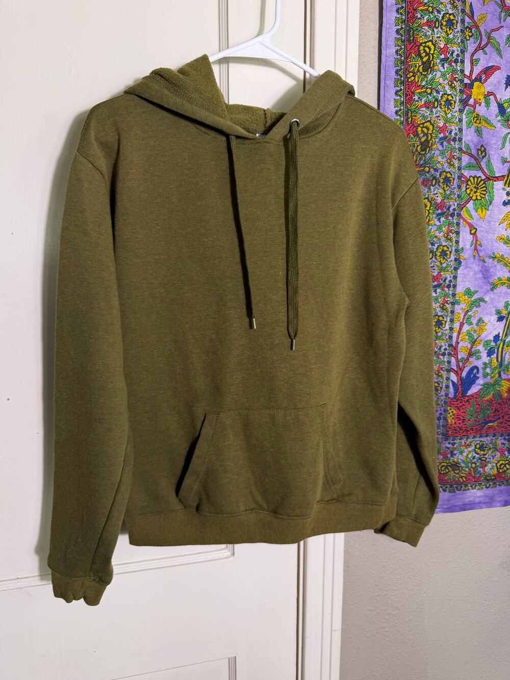 Mission Ridge Men's Small Olive Green Pullover Hoodie Fleece Kangaroo Pocket